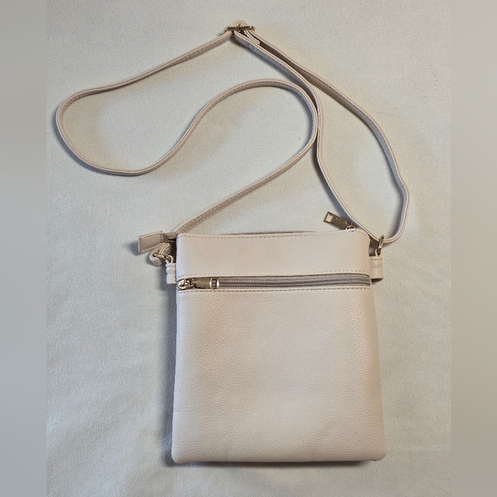 Fashion Designer Bag 9 X 8 Cream Crossbody ShoulderPurse - Picture 4 of 5